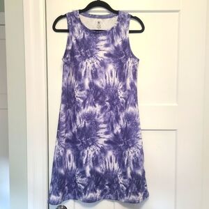 M tie dye dress shift soft casual medium